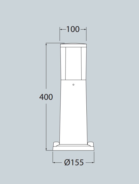 Світильник вуличний підлоговий FUMAGALLI Carlo 400 Nero Trasp GU10 4,8 Вт IP55 чорний