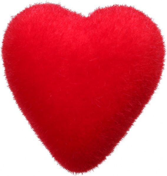 Декоративное изделие с пенопласта Сердечко бархатное 4 см, красное, 224636 4 шт. Діамантові ручки