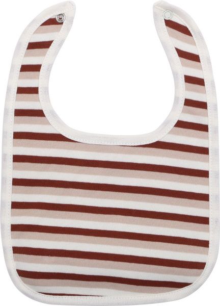 Слюнявчик Фламинго нагрудный Полосатый коричневый 668-319-6 