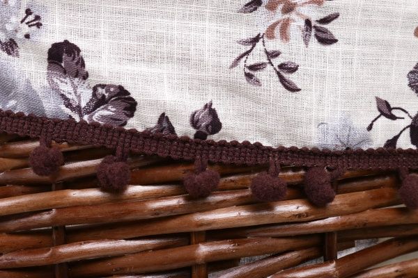 Корзина плетеная с текстилем Tony Bridge Basket 35x18/45 см EP19-9F-1 