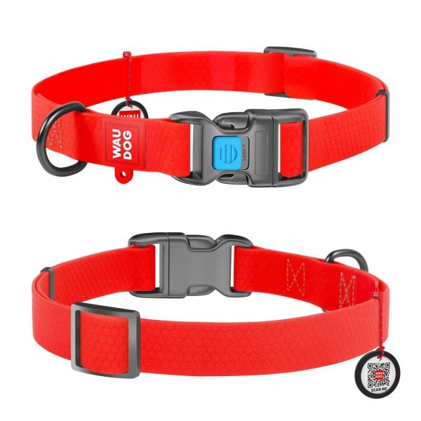 Ошейник WAUDOG Waterproof водостойкий 1,5х23-35 см красный