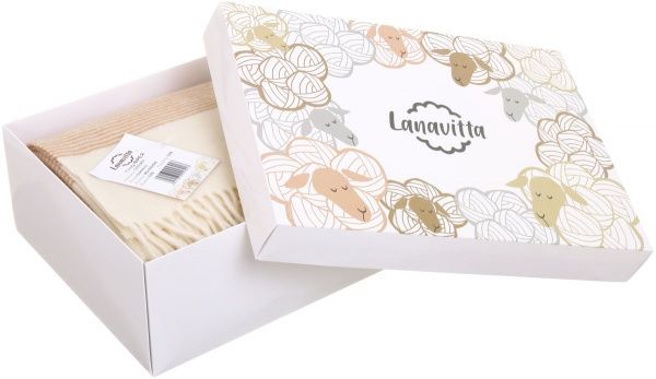 Плед Фрея 140x200 см бежевий Lanavitta 