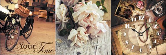 Часы настенные на холсте Воспоминание о Париже 30x30 см 06-300