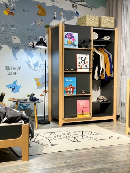 Шкаф Veres Ницца 1200 темно-серый 38.44.2.16