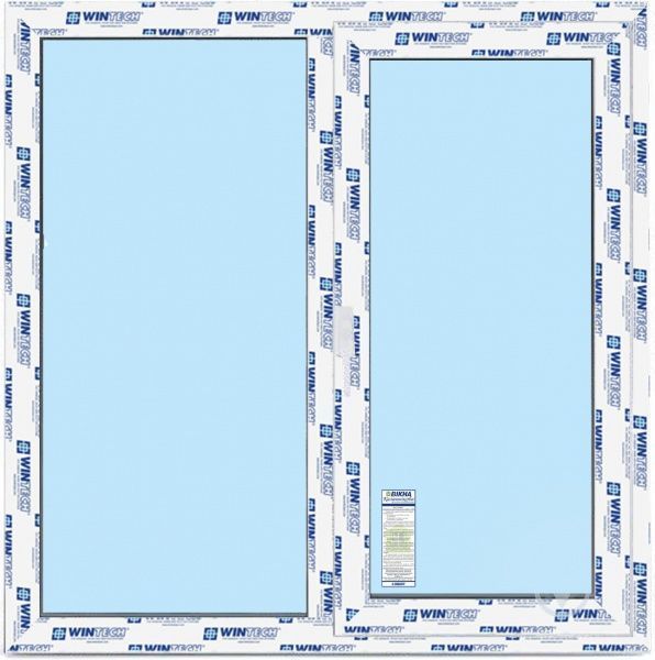 Окно поворотно-откидное WINTECH 540 1400x1410 мм правое 