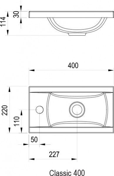 Умывальник Ravak Classic 40