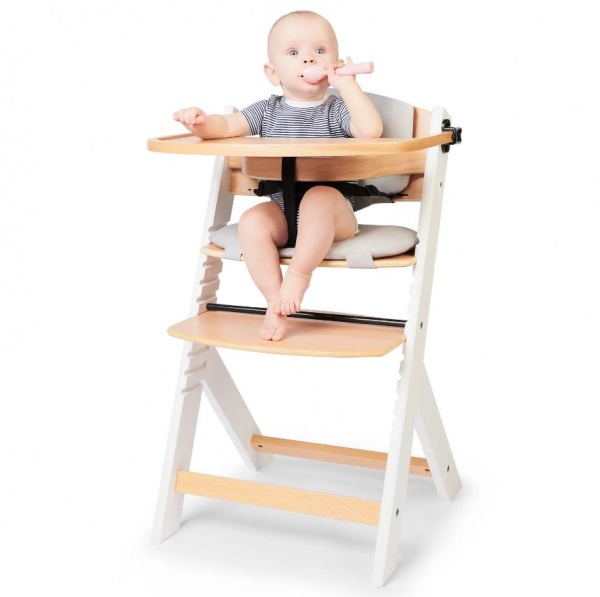 Стульчик для кормления Kinderkraft Enock White Wood с подушкой (KHENOC0PWHT0000)