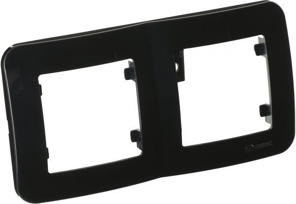 Рамка двомісна Makel Lillium Natural горизонтальна чорний