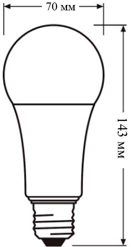 Лампа светодиодная Osram Dimmable 20 Вт A70 матовая E27 220 В 2700 К 4052899959217 