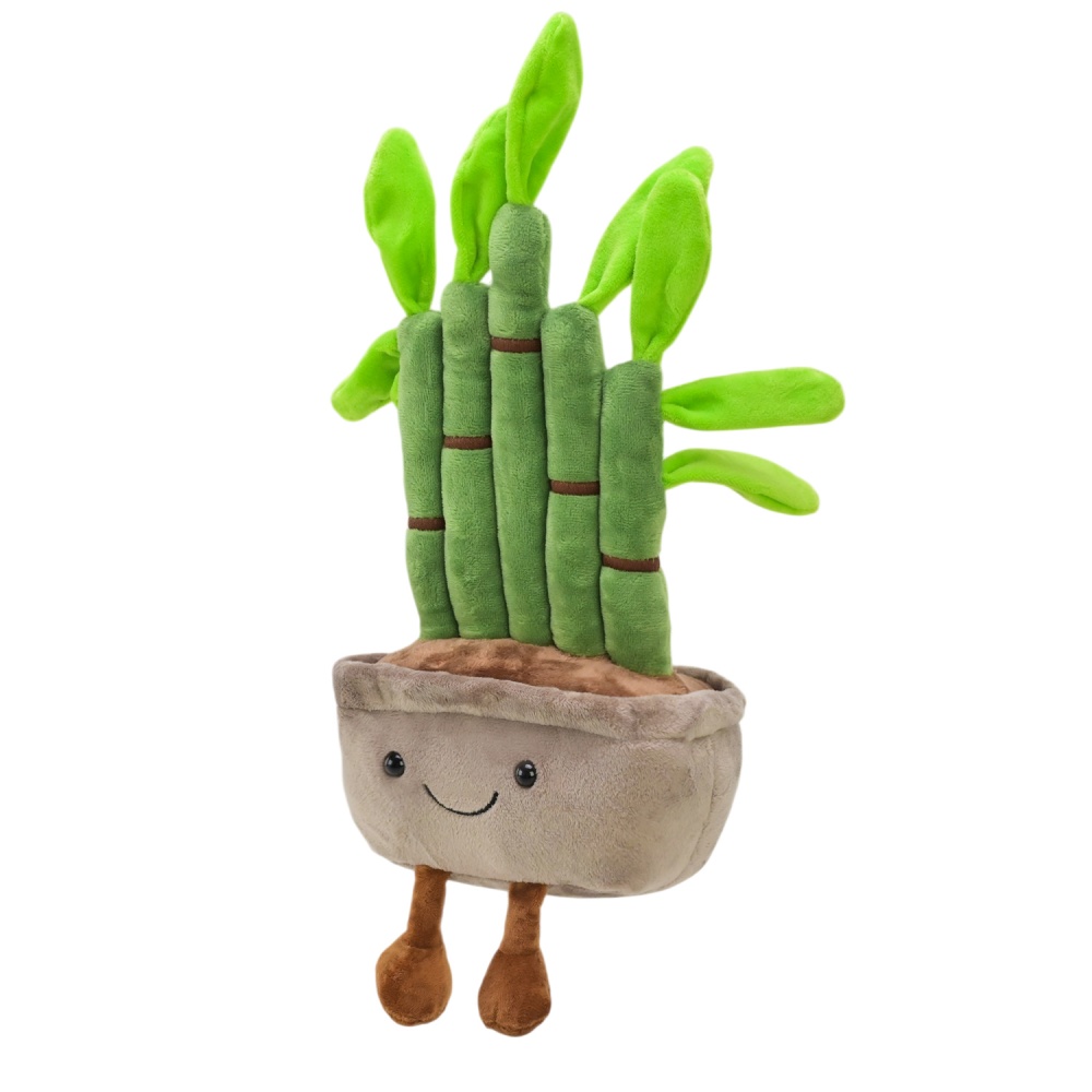 М'яка іграшка Shantou Бамбук у вазоні 33 см зелений із бежевим E8204