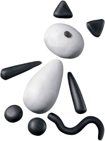 Набір пластики Fimo Кумедний котик 2 кольори 42 г 