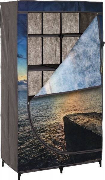 Гардероб текстильный з боковими кишенями SEA 1560х870х460 мм серый 