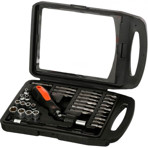 Отвертка Montero поворотная с набором насадок MN-40358