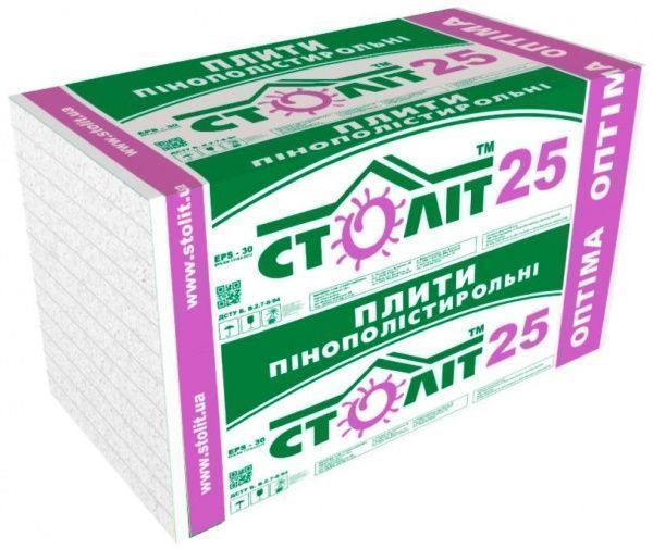 Пінопласт 25 Століт EPS-30 Optima 1м х 1м 40 мм