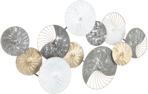 Декор настенный Time 90,2x48,9 см бело-золотистый 