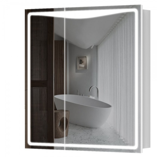 Зеркальный шкаф Aquarius Савойя с LED-подсветкой 70 белый 