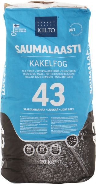 Фуга Kiilto Kesto 43 20 кг світло-сірий