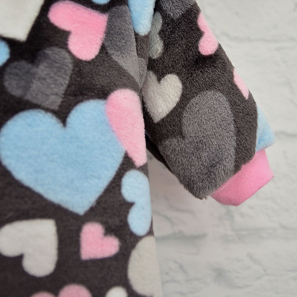 Человечек для девочки Blanka Сердца р.62 серый 110160 