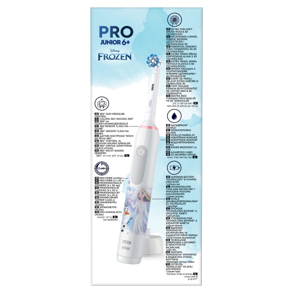 Электрическая зубная щетка Oral-B Pro Junior Холодное сердце