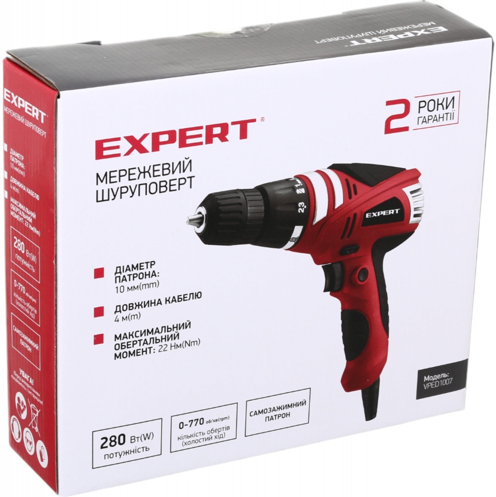 Шуруповерт сетевой Expert Tools VPED1007