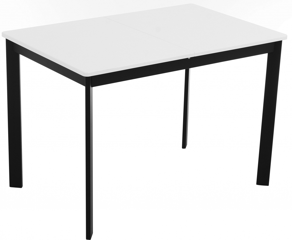 Стіл обідній Ліон 1100(1420)x700x750мм оксид білий/чорний