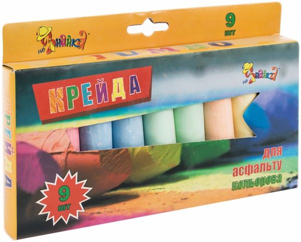 Набор мелков Jumbo 9 цветов НеЗнайка