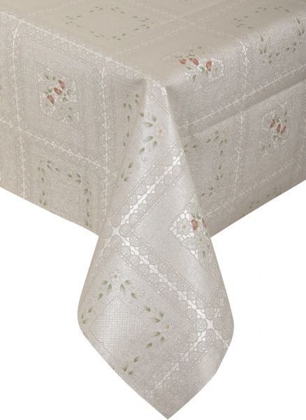 Скатерть Клетка 137x240 см металлик Dariana 