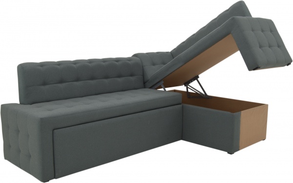 Уголок кухонный Кедр КАРАТ раскладной Г ткань темно-серый 