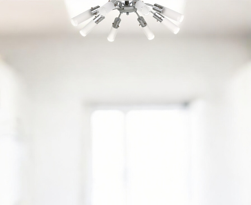 Світильник стельовий Accento lighting Camellia 8x40 Вт E14 хром ALPL-BL19230-8