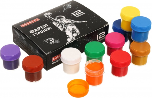 Фарба гуашева Space 12 кольорів x 10 мл Nota Bene