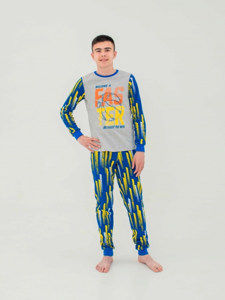Піжама для хлопчиків Smil р.164 сірий меланж 104730 