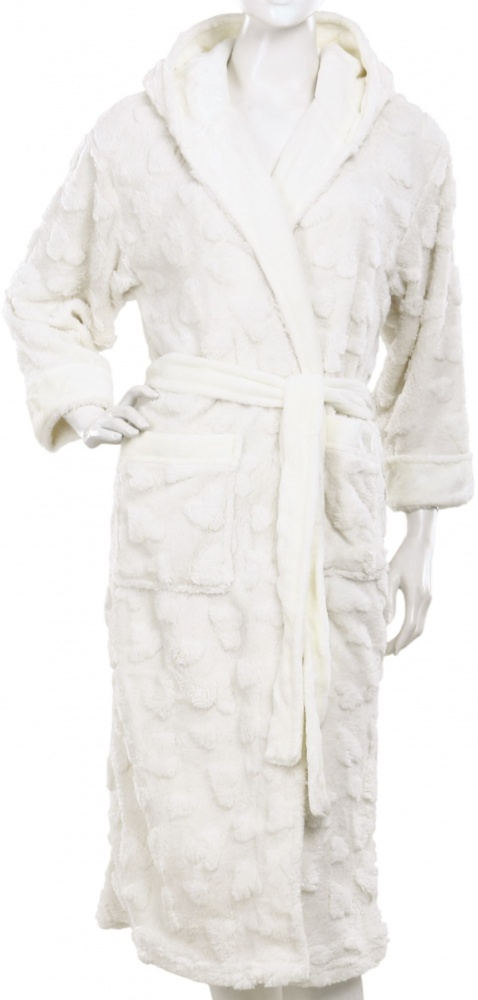 Набір La Nuit халат жіночий з капюшоном і шкарпетками Geneve р. XS айворі