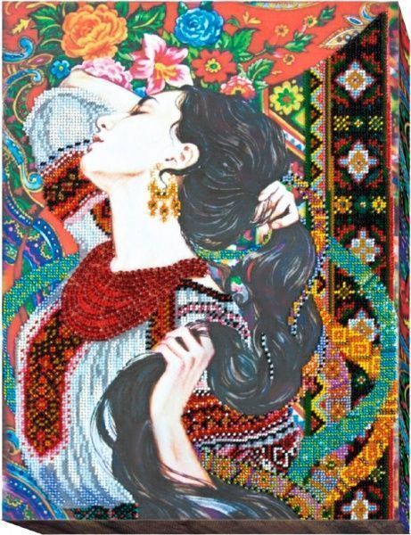 Набор для вышивания бисером на натуральном художественном холсте Девичьи мечты AB-429 Абрис Арт 