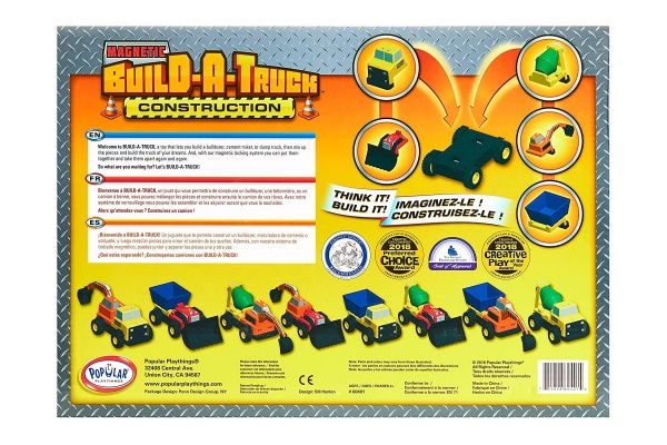 Игрушка-конструктор Popular Playthings Build-A-Truck (бетономешалка, грузовик, бульдозер, экскаватор) PPT-60401