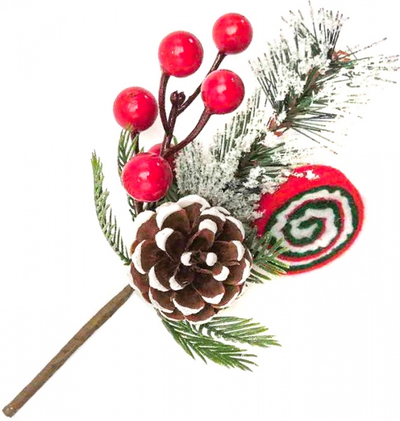 Гирлянда хвойная Dalian Everglory ягодная с конфетой 0,2 м