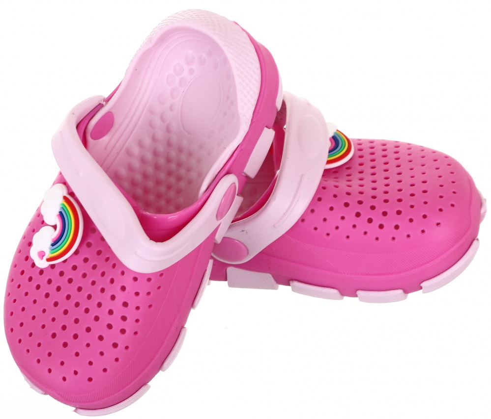 Сабо для девочек Shantou Радуга р.32 розовый (ls-0015)