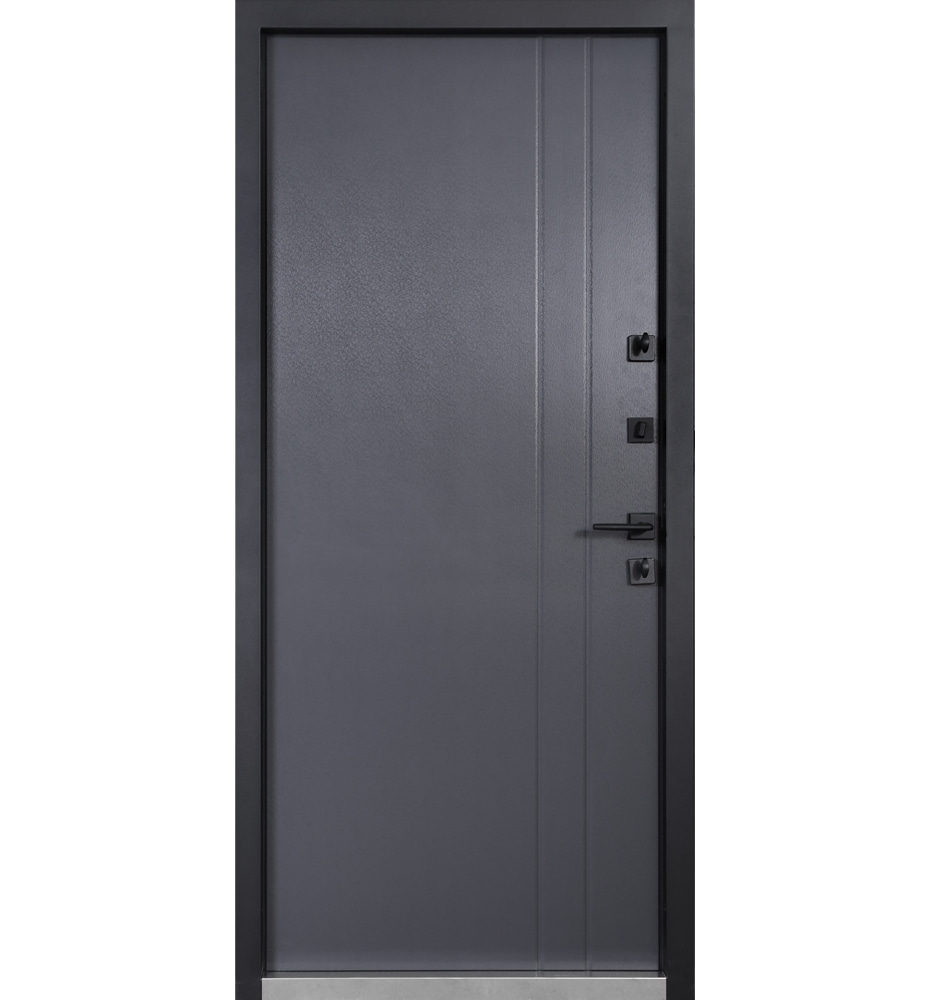 Двері вхідні Булат Котедж модель 710/265 антрацит 2050x850 мм ліві