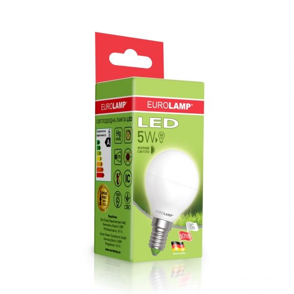Лампа світлодіодна Eurolamp 5 Вт G45 матова E14 220 В 4000 К 