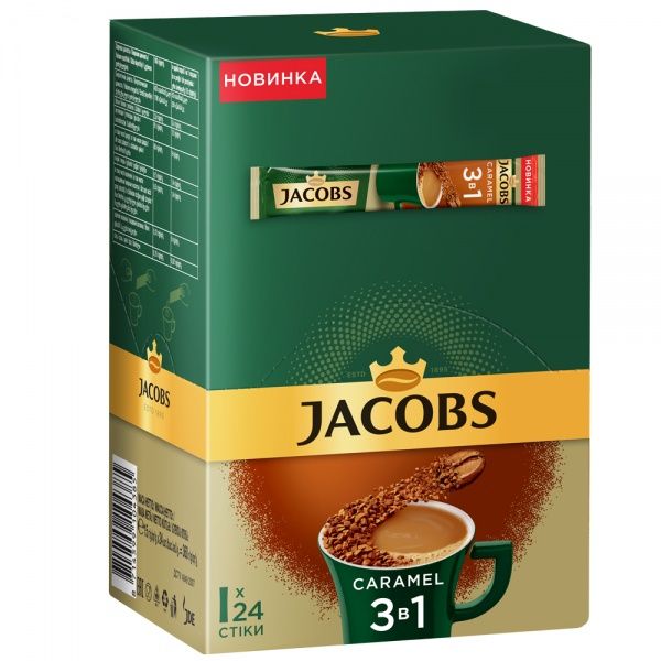Кавовий напій Jacobs Карамель 3 в 1 15 г 