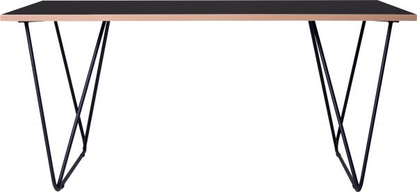 Стол обеденный Nowy Styl ROCKY BLACK (25) 1380x770x755 (CH) черный/фанера