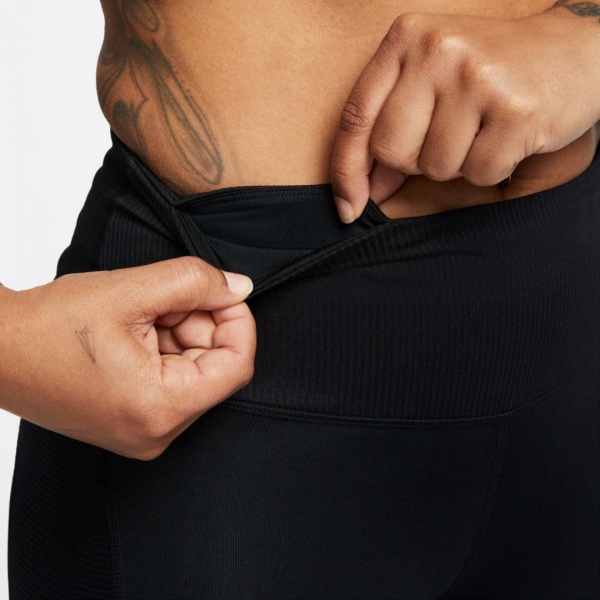 Лосины Nike W NK DF FAST MR 7/8 TGHT NV DX0946-010 р.XS черный