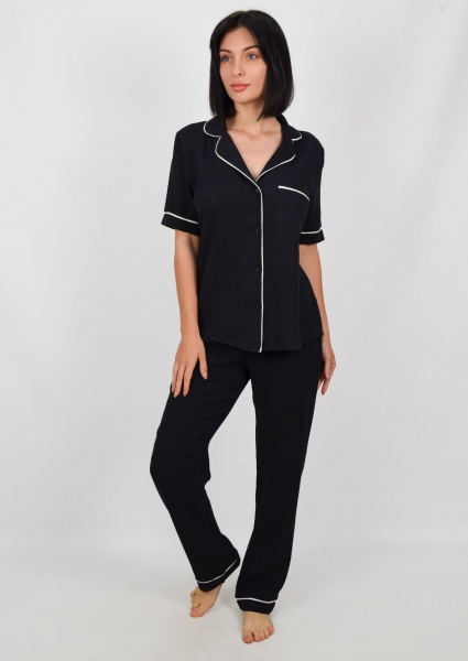 Штани Roksana Muslin №1425 р. 50-52 чорний