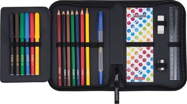 Пенал Smileyworld Faces 19 предметов 50015375 Herlitz разноцветный