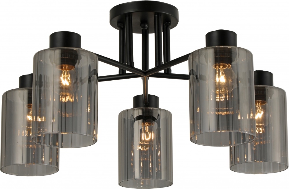 Люстра потолочная Sensio Lilit 5x40 Вт Е27 черный ALG-07338/5