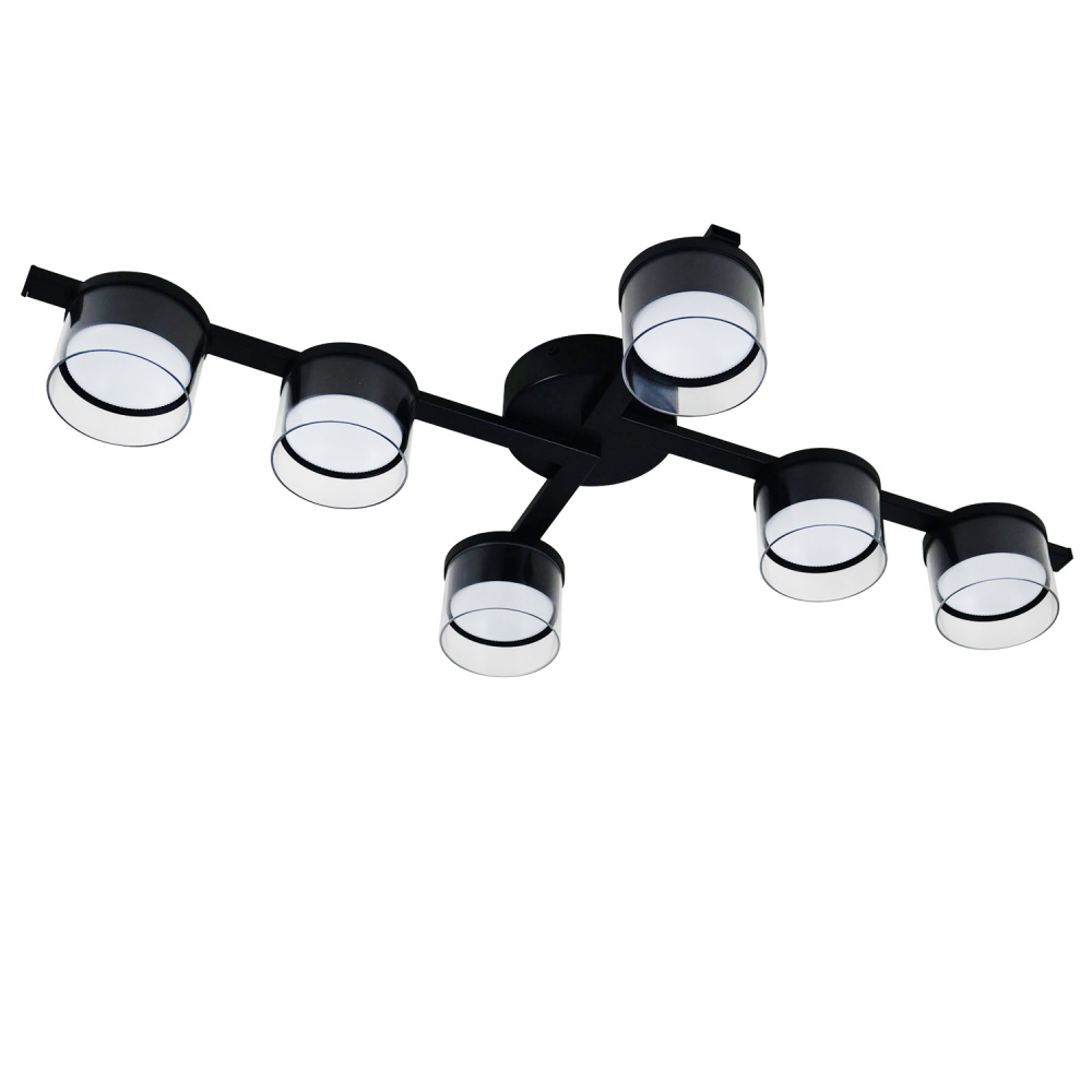 Люстра потолочная Victoria Lighting 6xGX53 черный Field/PL6 black