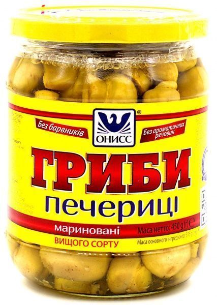 Консерва Онісс Гриби печериці мариновані 450 г