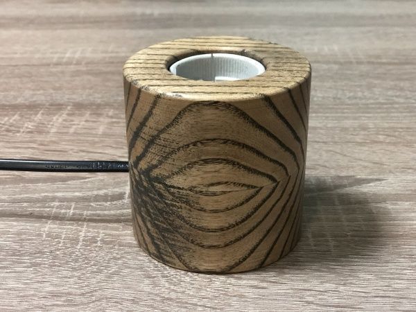 Настольная лампа декоративная Iterna Cube LW005 1x40 Вт E27 ясень темный 