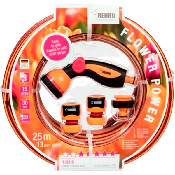 Шланг для поливу REHAU Cool Touch 1/2 з набором аксесуарів