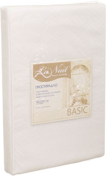 Простирадло Ярослав 180x220 см молочний La Nuit 