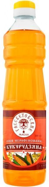 Масло ТМ Рассветовские масла кукурузное нерафинированное 500 мл 